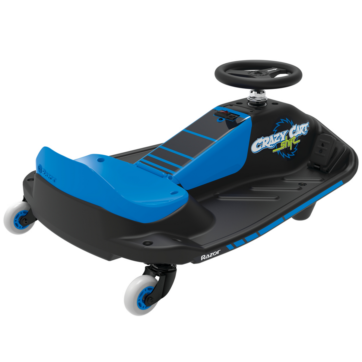 Crazy Cart Shift 12V Electric GoKart Blue/Black Wheelie World