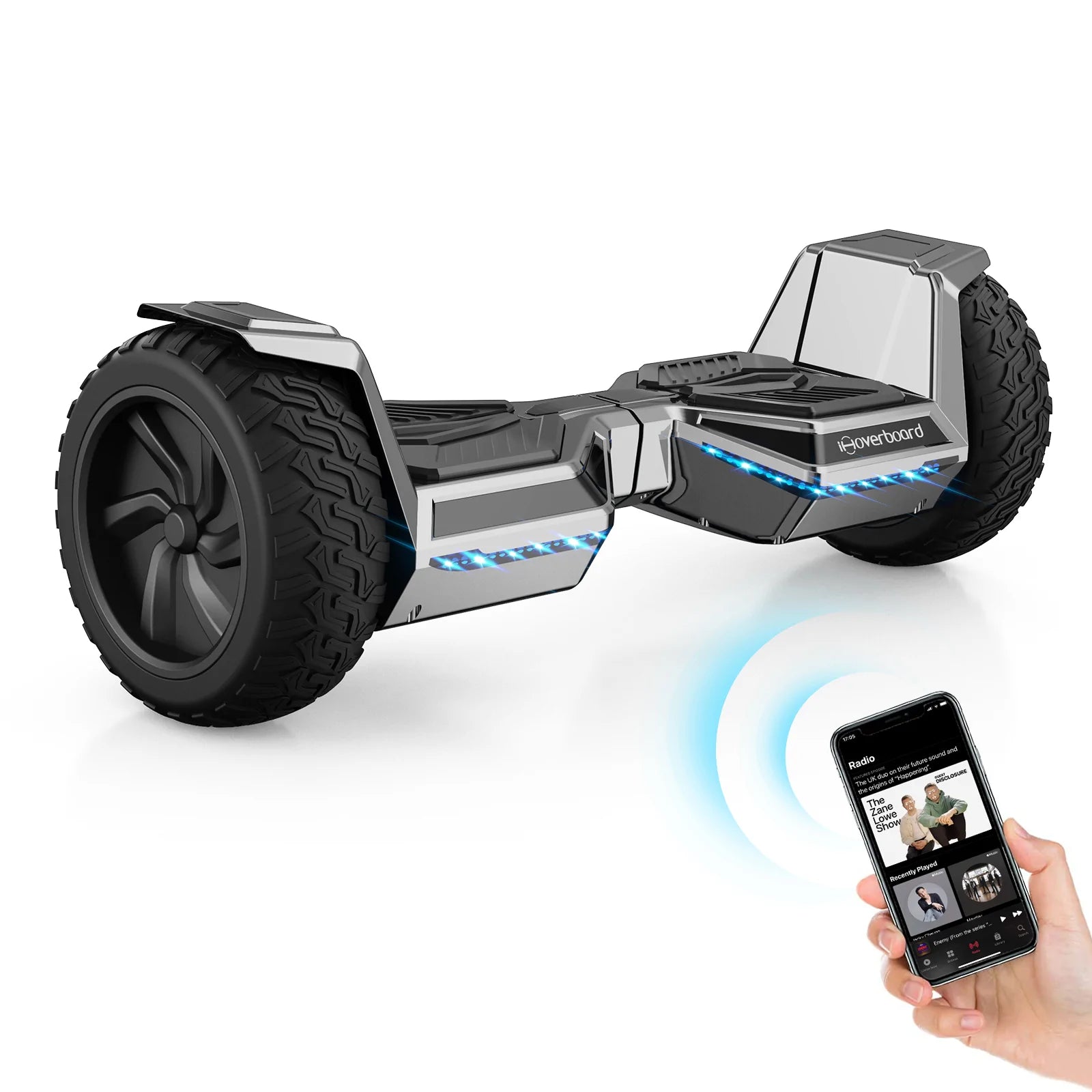 8.5″ Off Road Silver / Grey Hummer Hoverboard