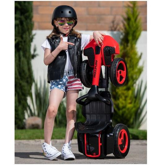 Flex Kart XL 12V Foldable Electric Go-Kart for Kids – Red & Black
