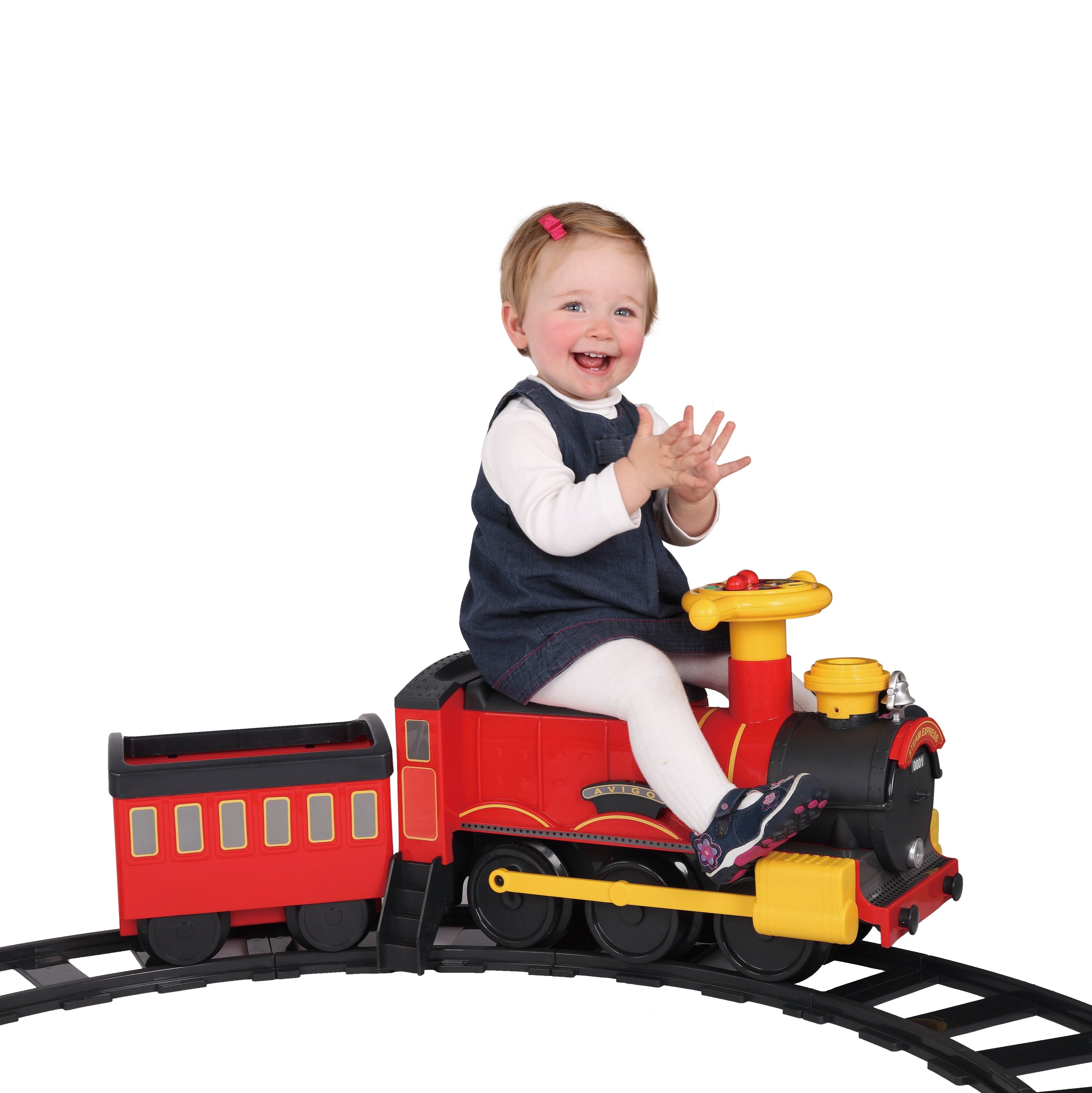 Steam Train 6 Volt with 4 Straight & 4x Curved Track Pack