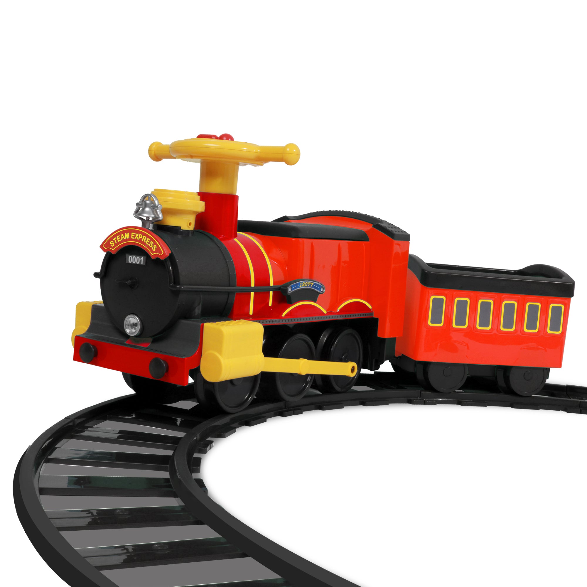 Steam Train 6 Volt with 4 Straight & 4x Curved Track Pack