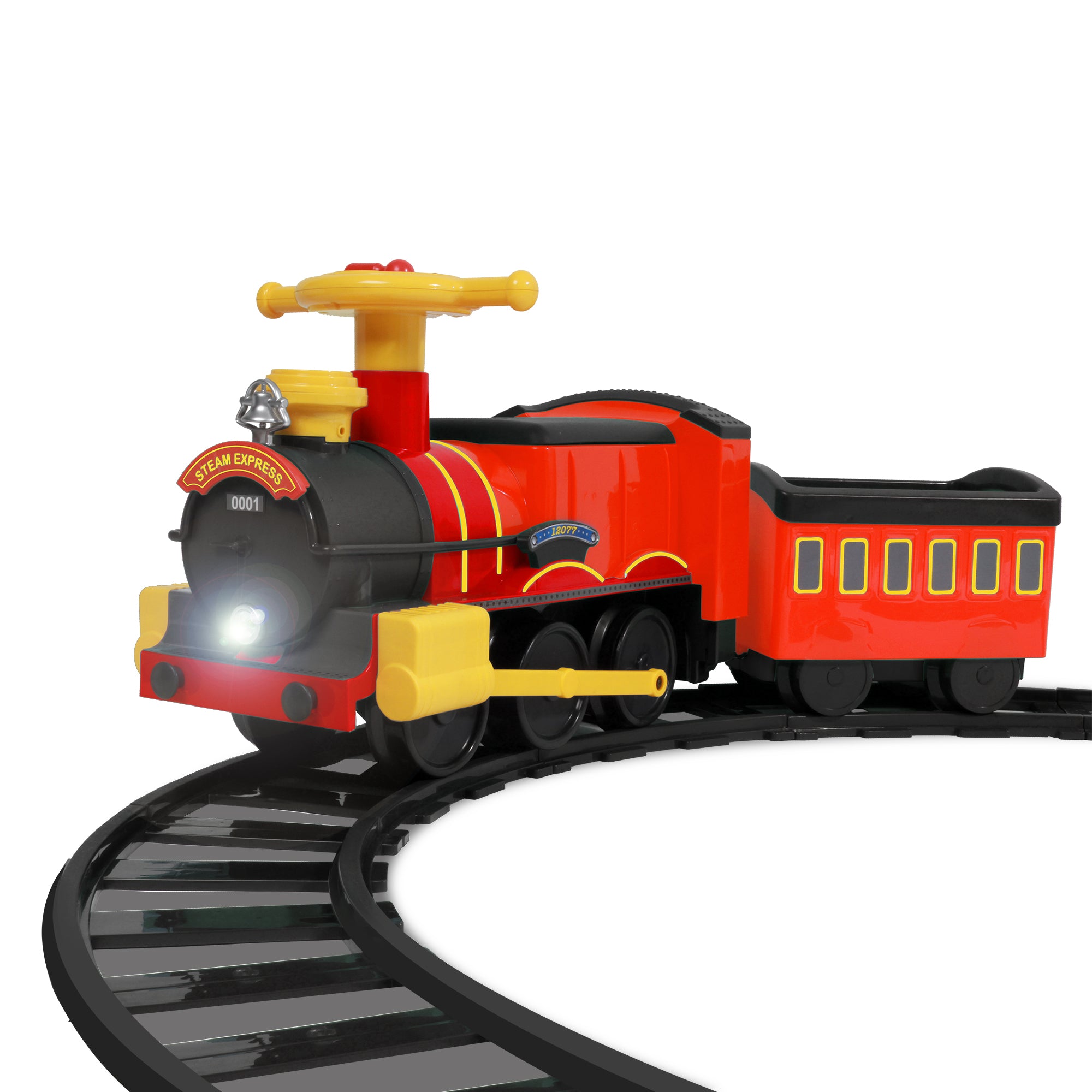 Steam Train 6 Volt with 4 Straight & 4x Curved Track Pack