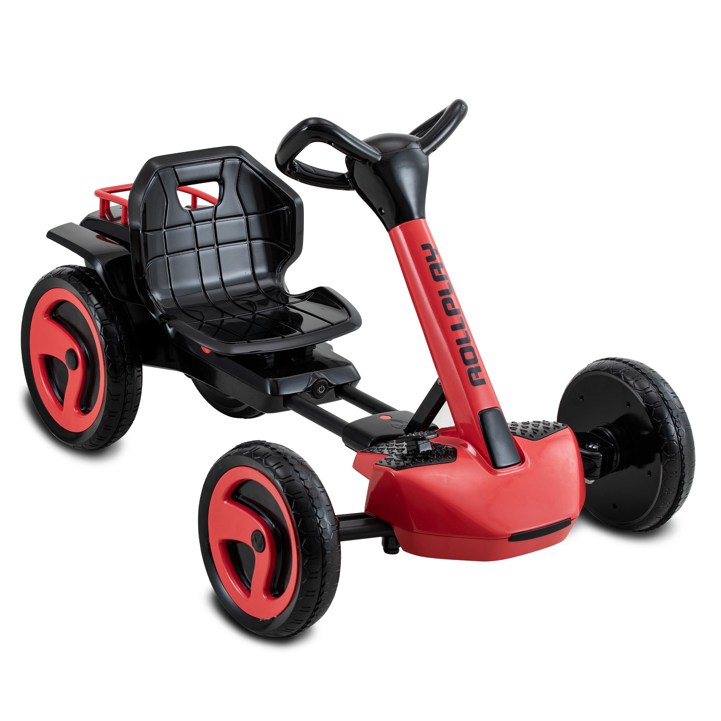 Flex Kart XL 12V Foldable Electric Go-Kart for Kids – Red & Black