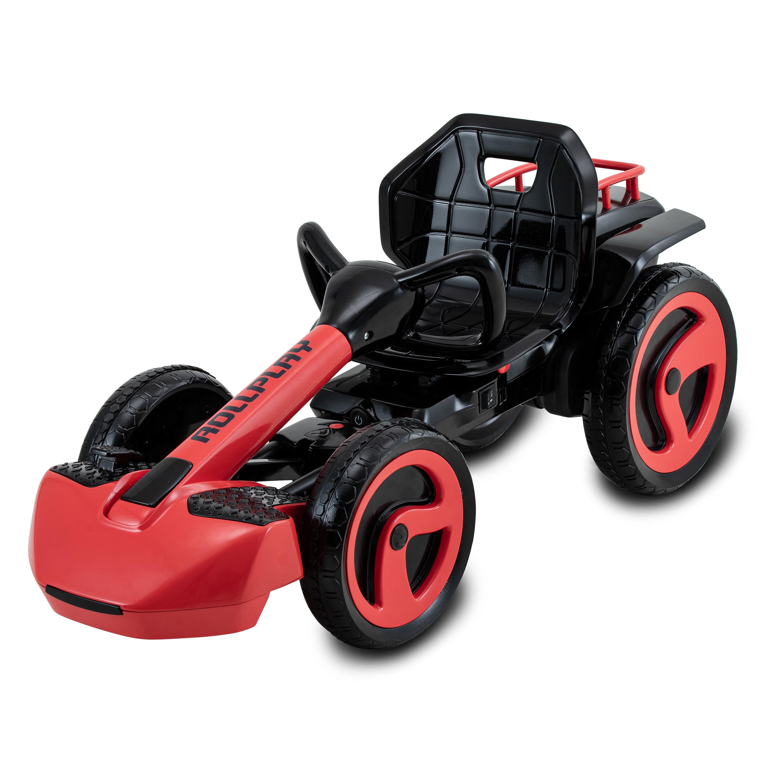 Flex Kart XL 12V Foldable Electric Go-Kart for Kids – Red & Black