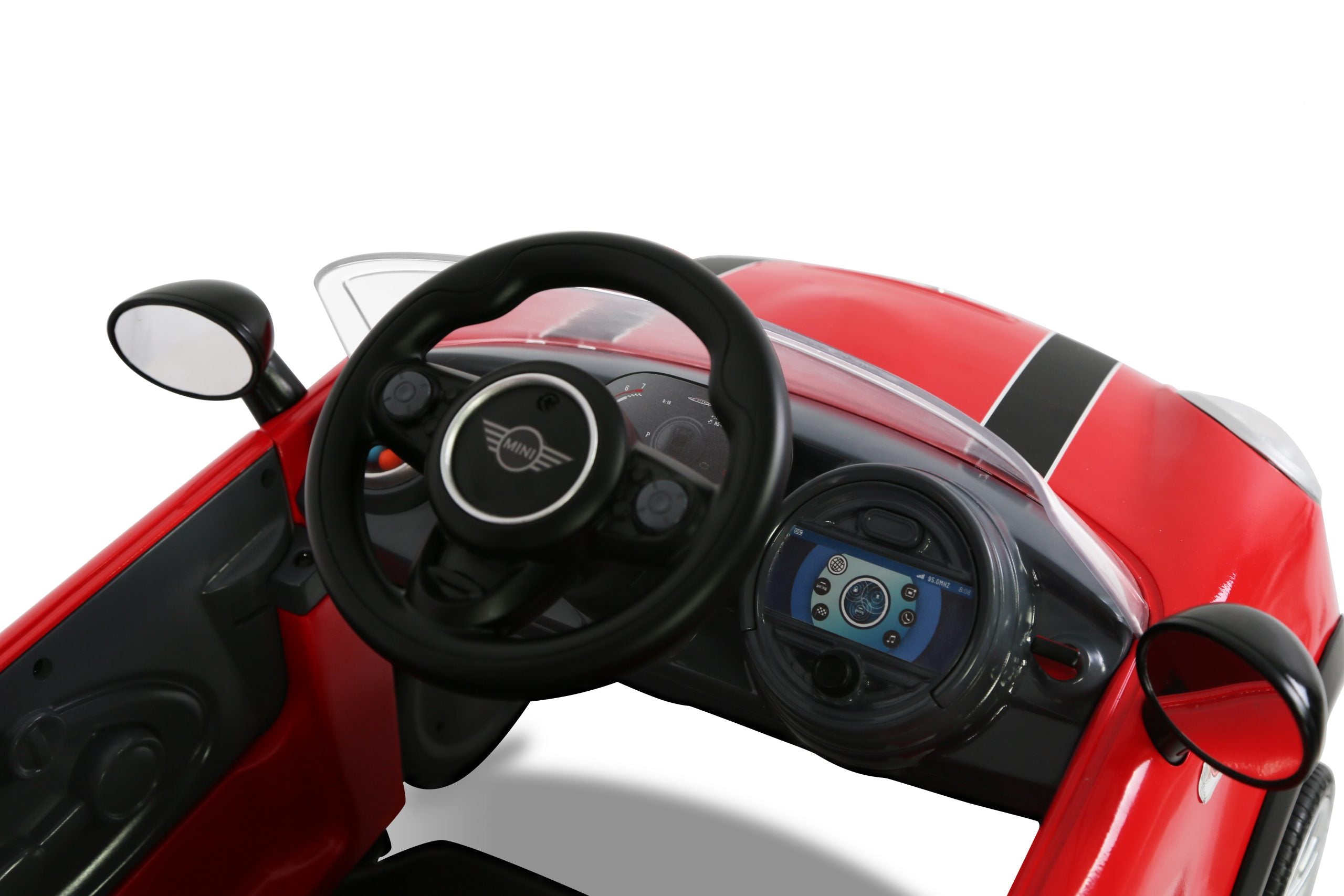 Mini Cooper Play Push Car with Parental Handle – Red