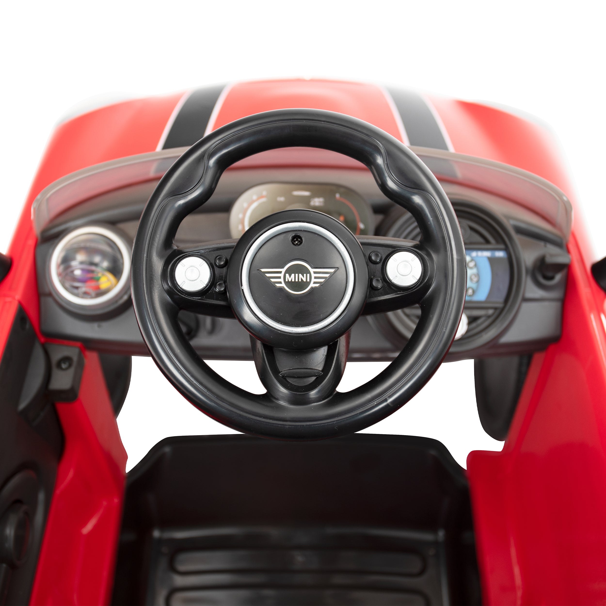 Mini Cooper Play Push Car with Parental Handle – Red