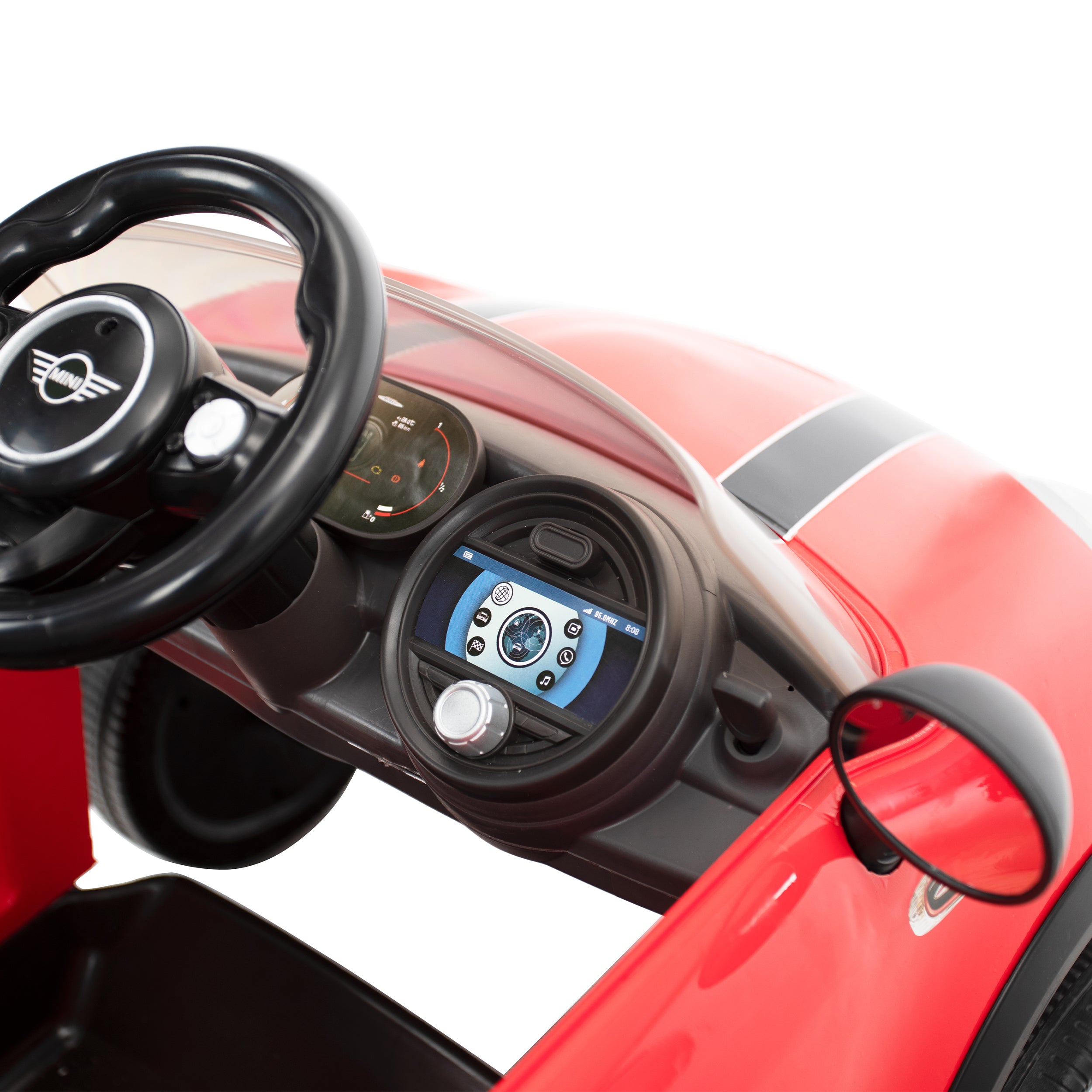 Mini Cooper Play Push Car with Parental Handle – Red