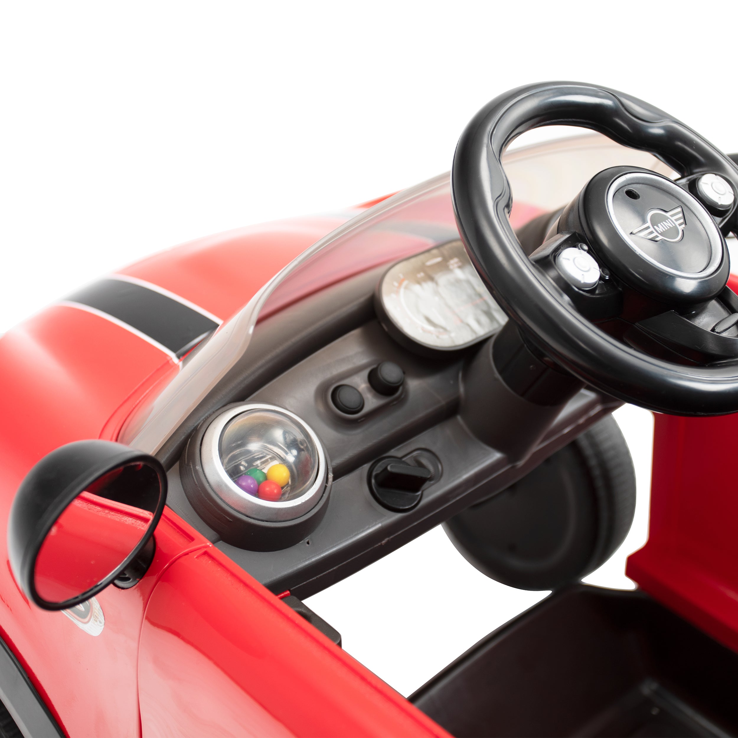 Mini Cooper Play Push Car with Parental Handle – Red