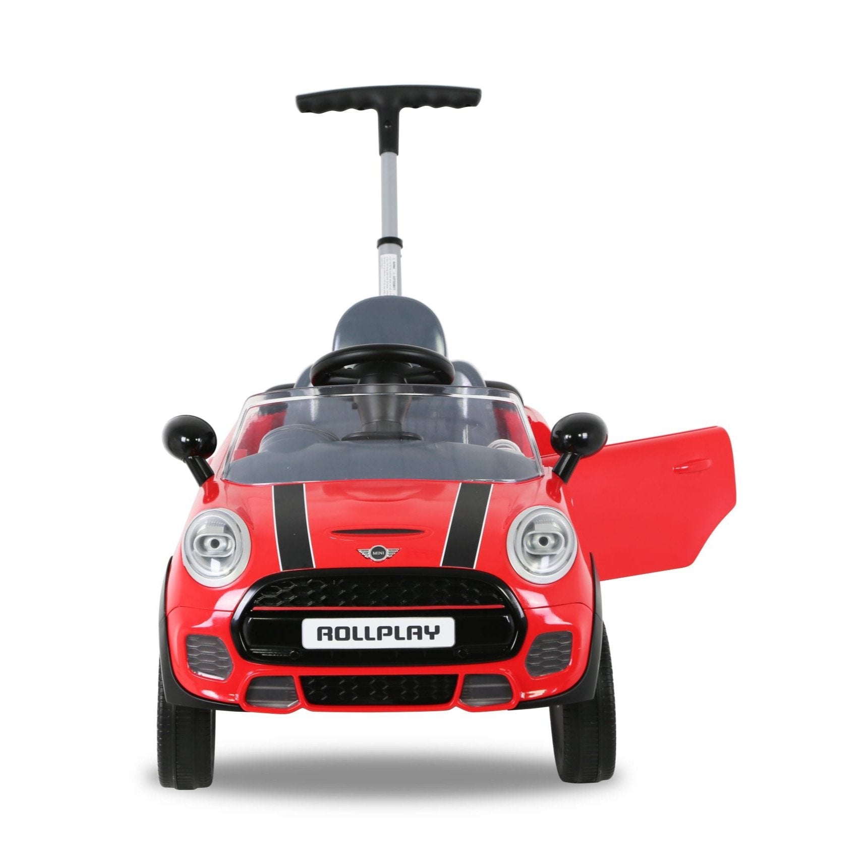 Mini Cooper Play Push Car with Parental Handle – Red
