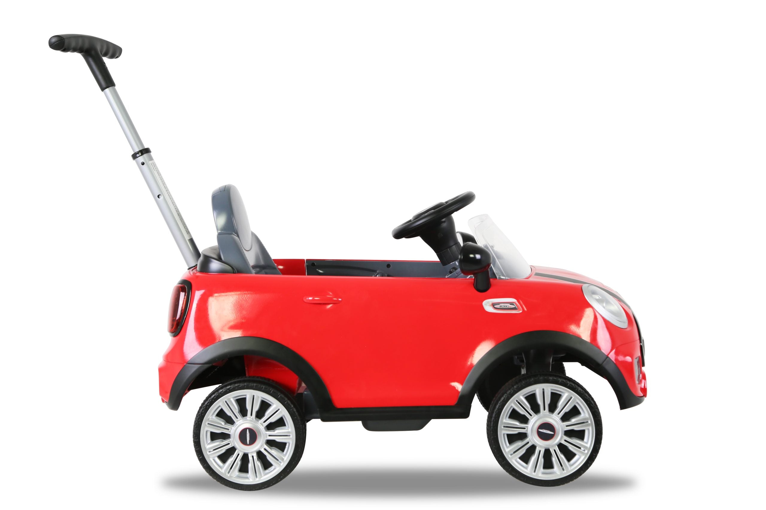 Mini Cooper Play Push Car with Parental Handle – Red