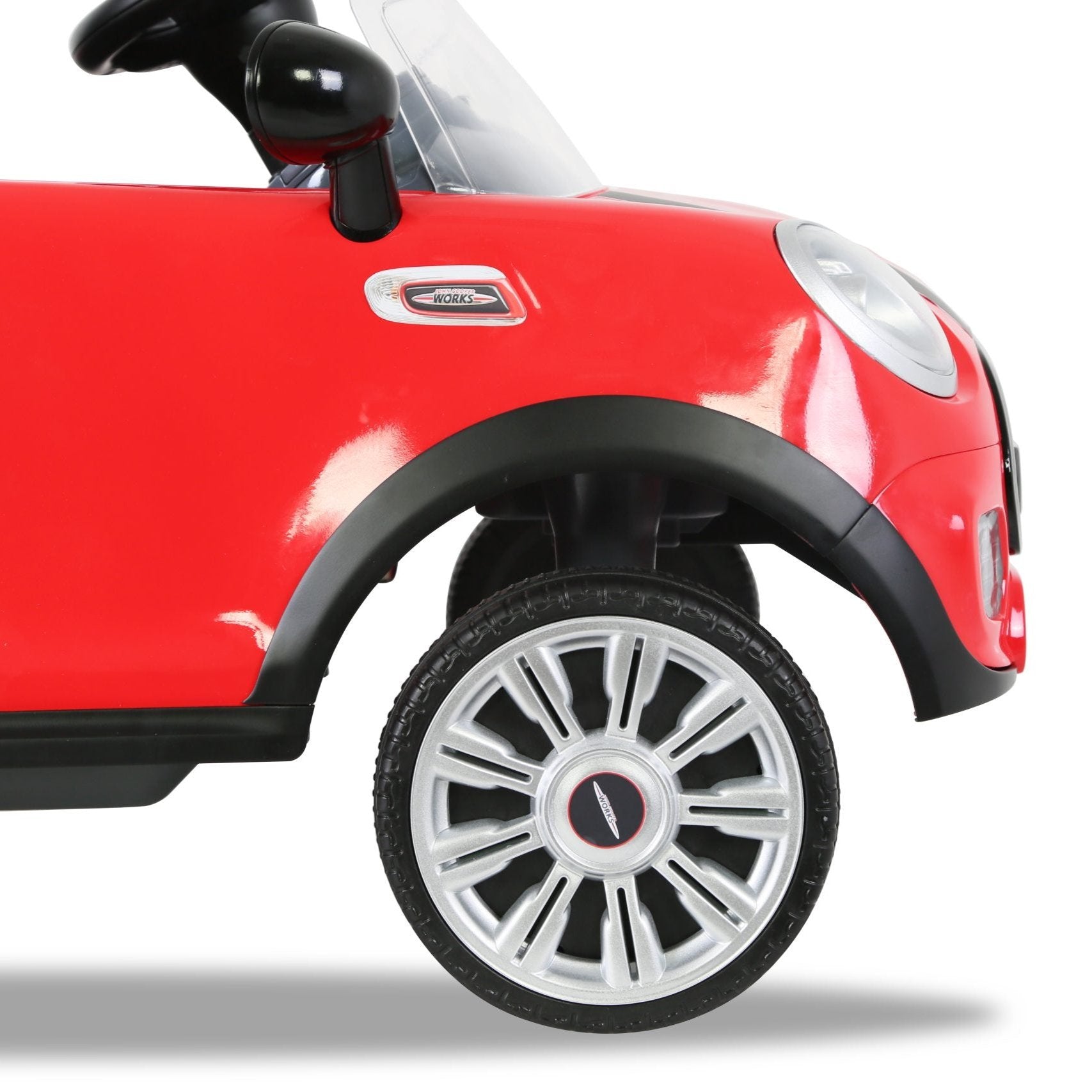 Mini Cooper Play Push Car with Parental Handle – Red