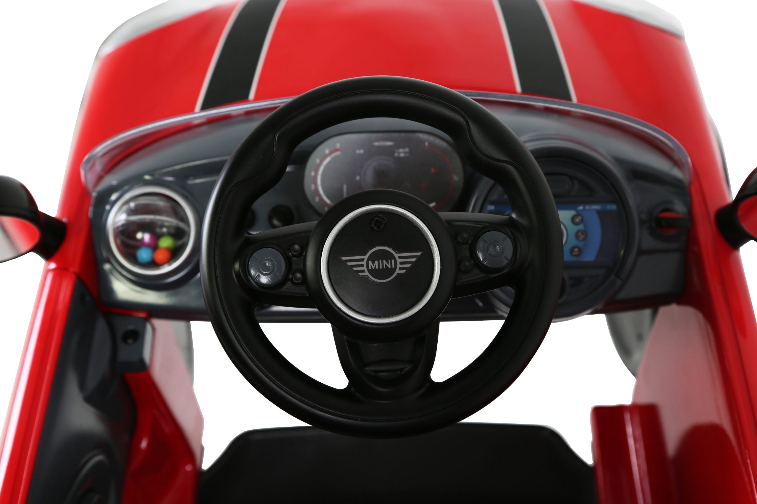 Mini Cooper Play Push Car with Parental Handle – Red