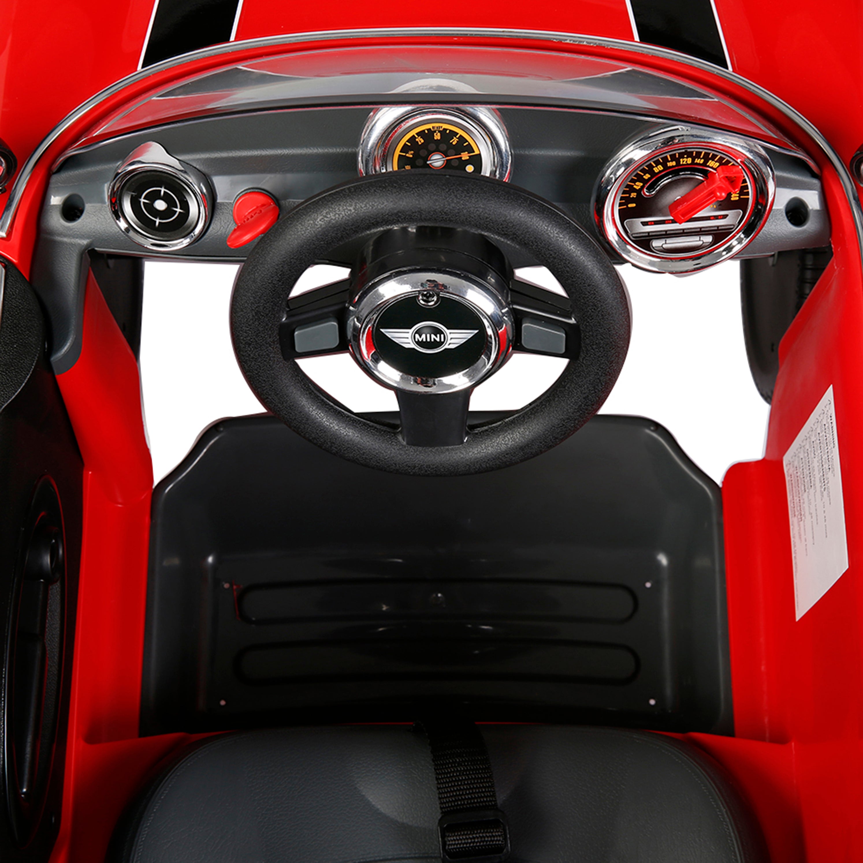 Mini Cooper Play Push Car with Parental Handle – Red