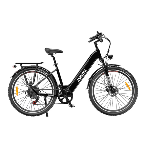 Eskute Polluno PLUS Electric City Bike in Black
