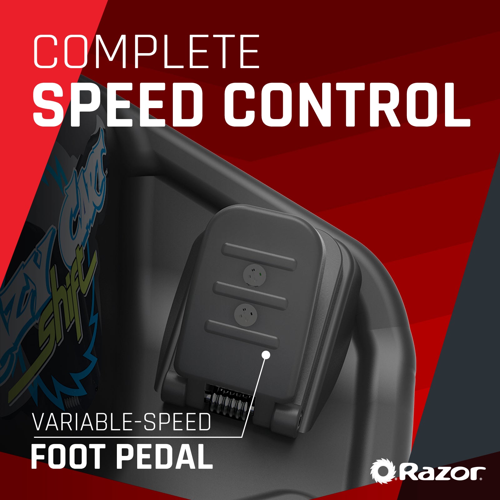 Crazy Cart Shift 12V Electric Go-Kart – Blue/Black