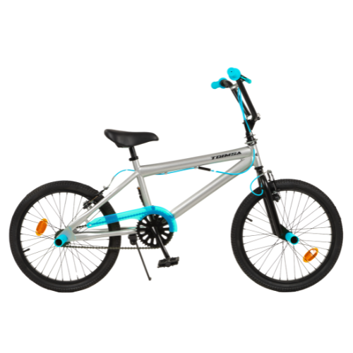 Toimsa 20" BMX Bicycle for Kids – Silver/Blue