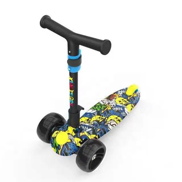 Blue Graffiti Led Light Up Scooter