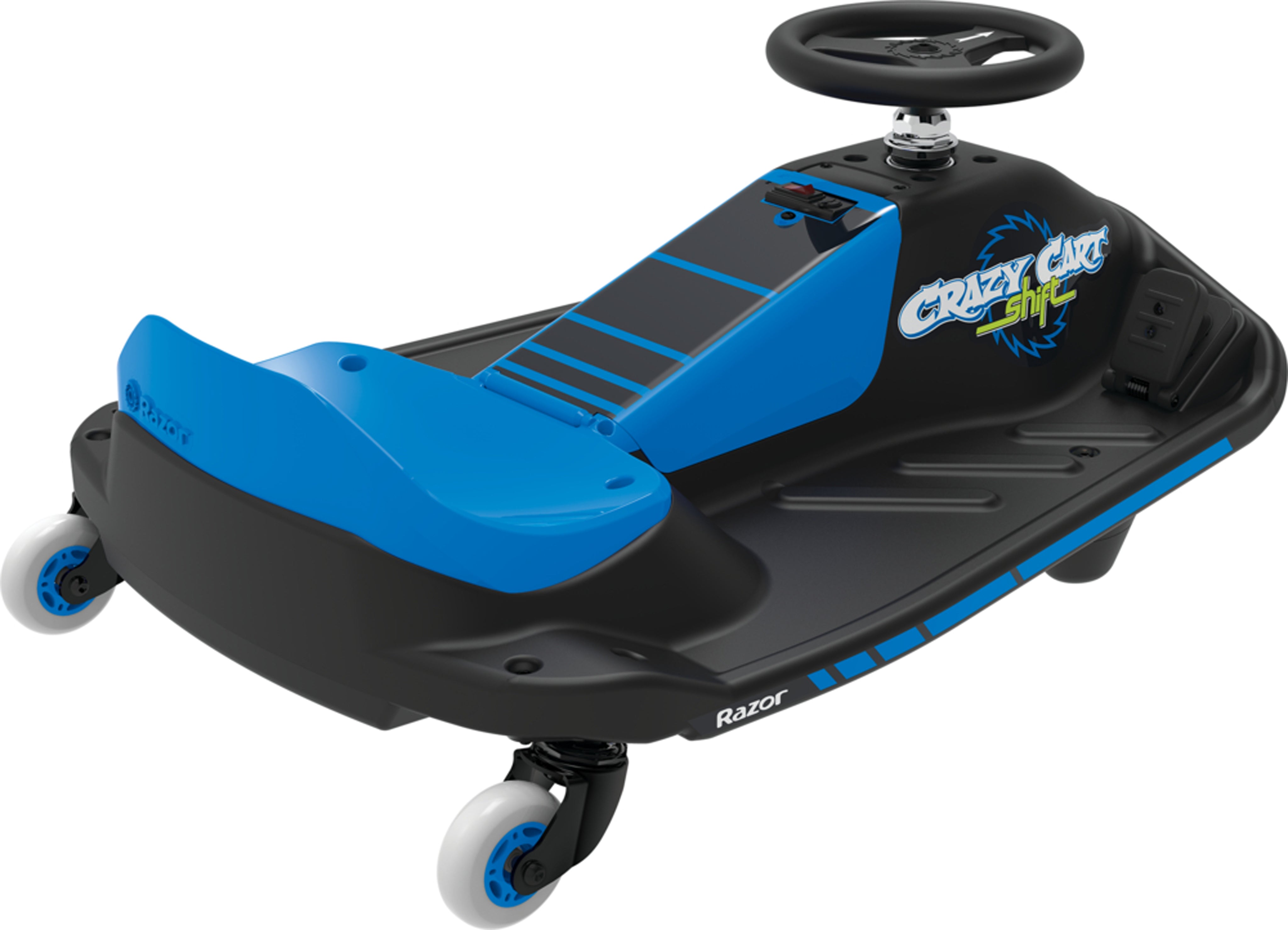 Crazy Cart Shift 12V Electric Go-Kart – Blue/Black