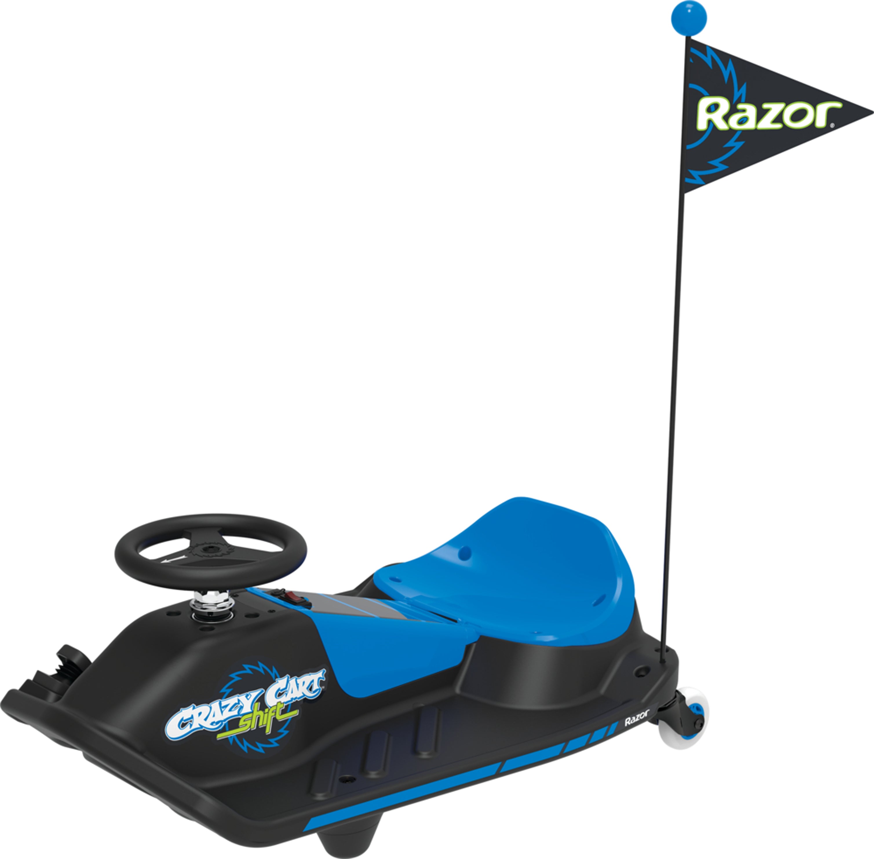 Crazy Cart Shift 12V Electric Go-Kart – Blue/Black