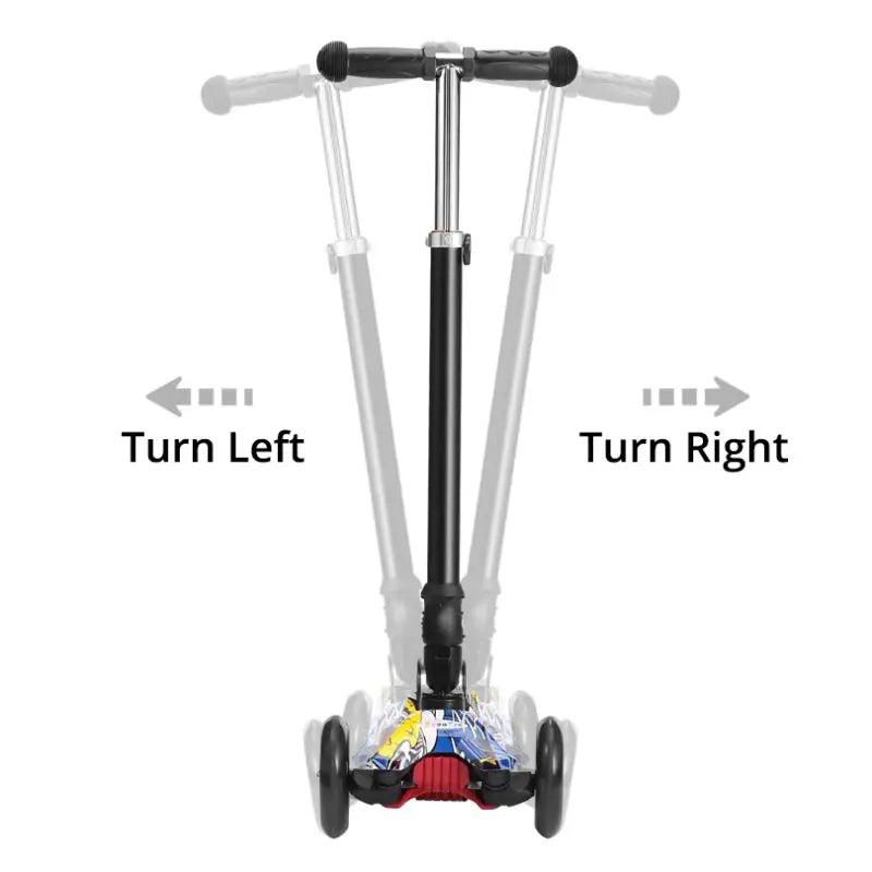 Blue Graffiti Led Light Up Scooter