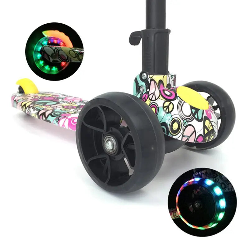 Pink Doodle Led Light Up Scooter