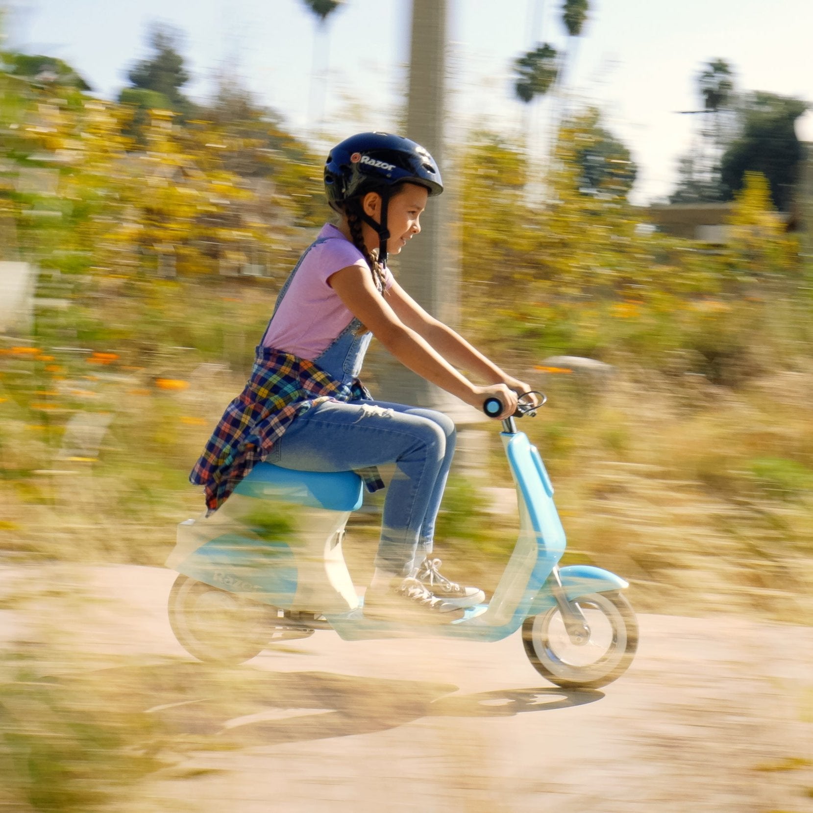 Pocket Mod Petite 12V Electric Scooter Bike– Blue