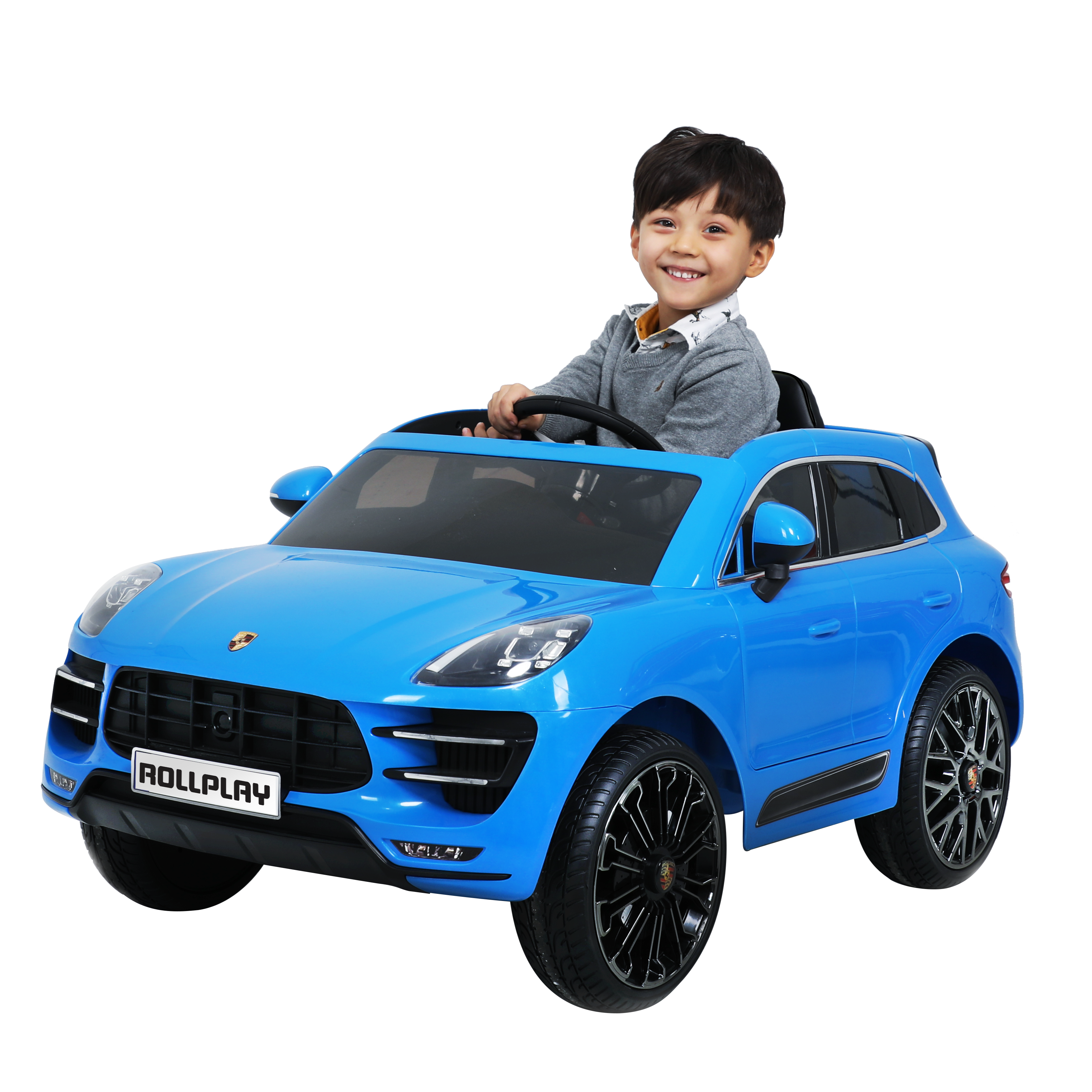 Porsche Macan 12 Volt Premium Car with Remote Control – Blue