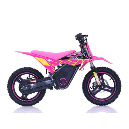 RFN Warrior SX E500 Kids Dirt Bike Flamingo Pink Wheelie World