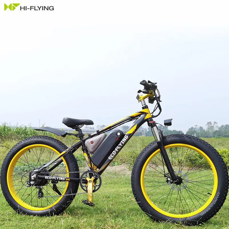 Eco–Flying Fat Tire Electric Bike In Stunning Yellow