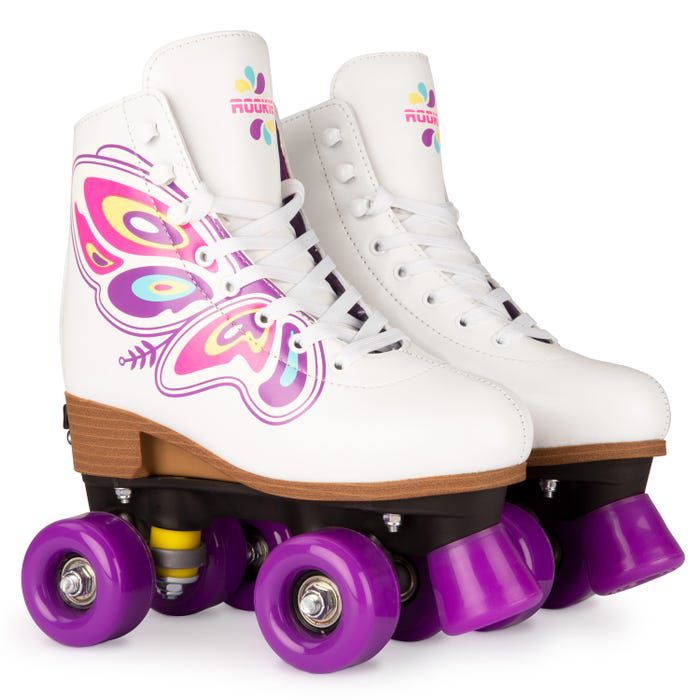 Butterfly white adjustable Roller Skate