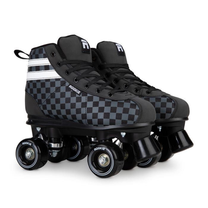 Black V2 checker quad Roller skates