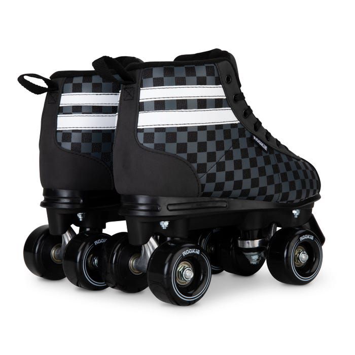 Black V2 checker quad Roller skates