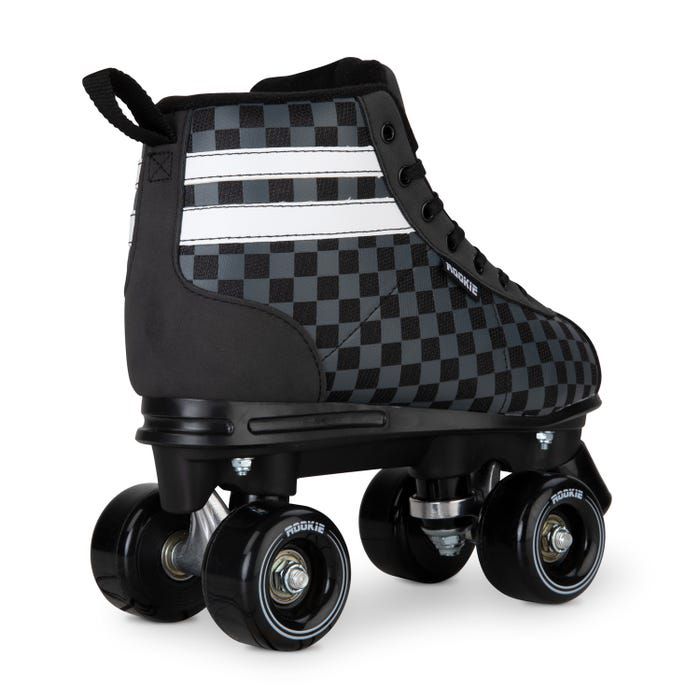 Black V2 checker quad Roller skates