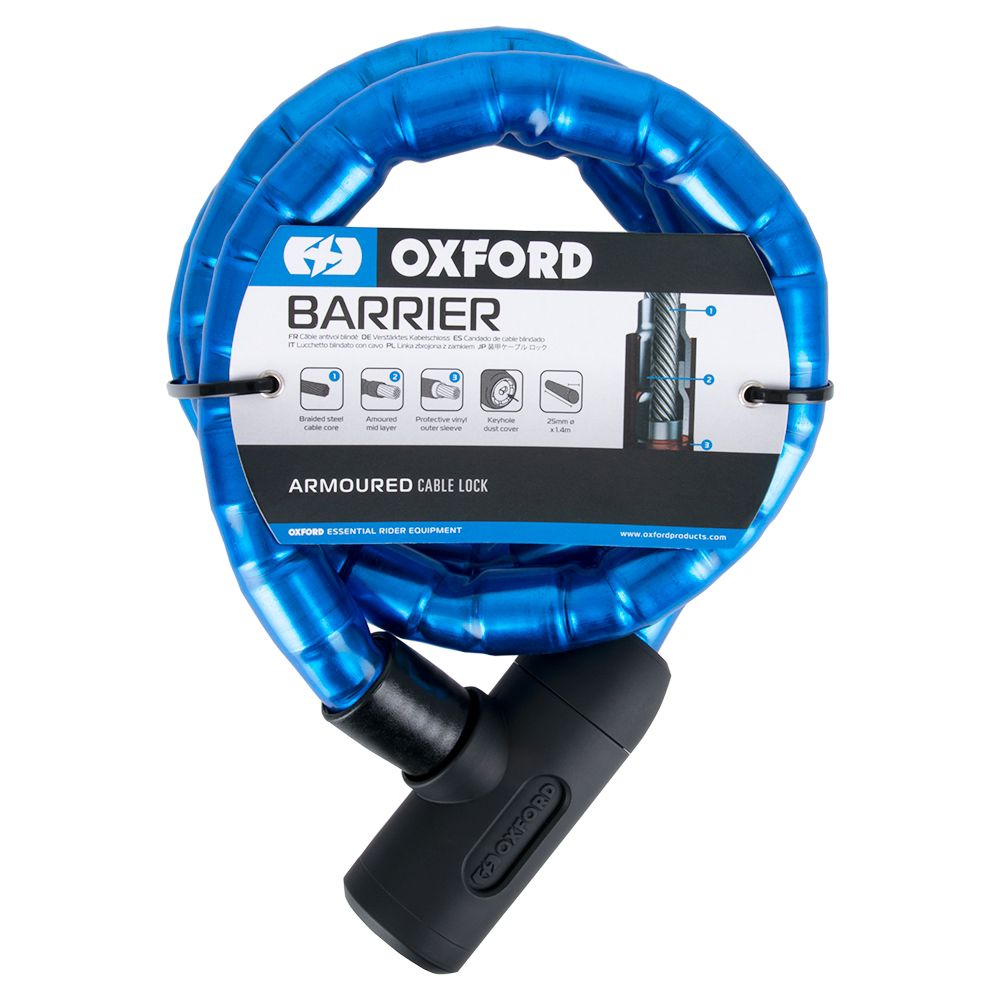 Oxford Barrier Armoured Cable Lock 1.4m x 25mm