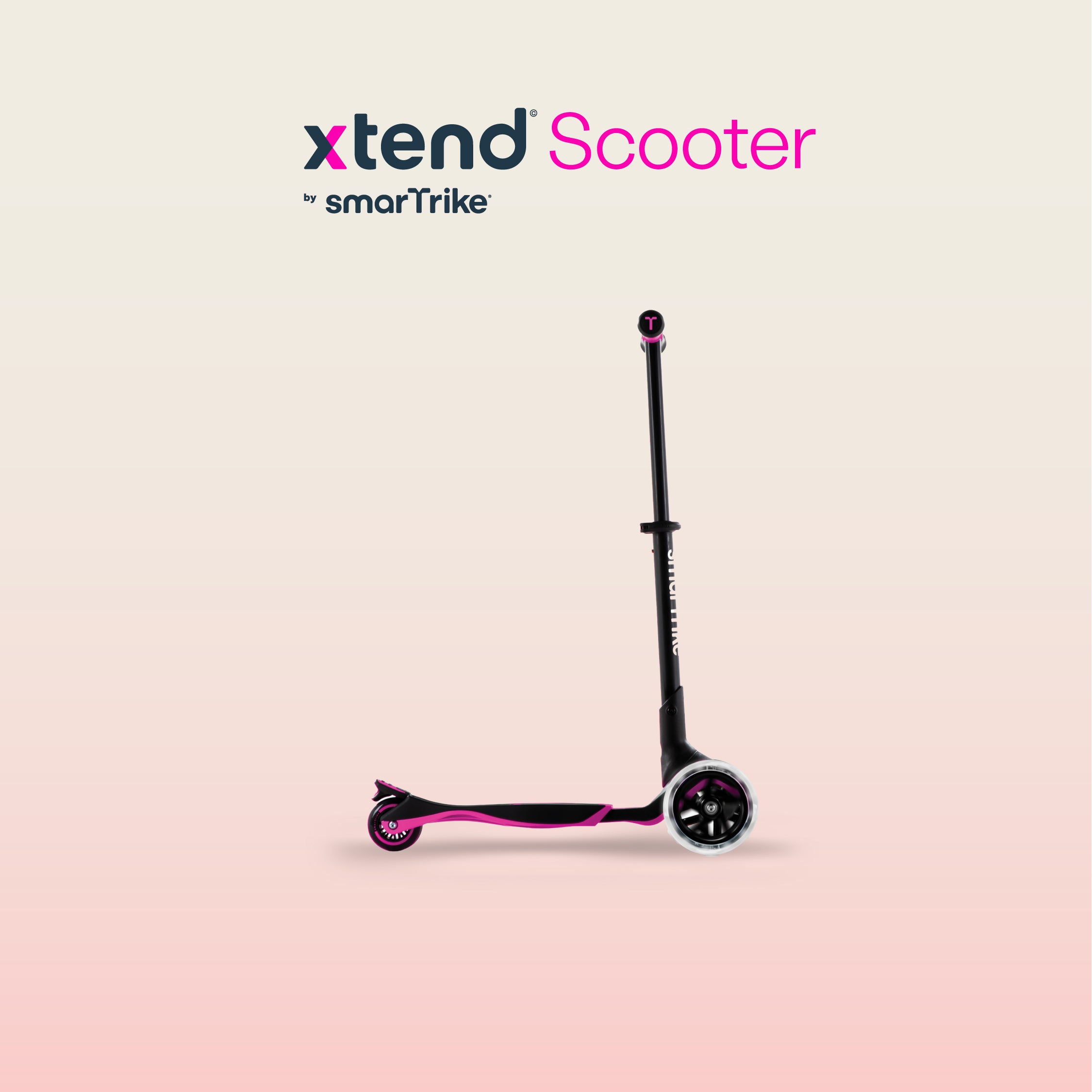 smarTrike Xtend 3 Stage Adjustable Kids' Scooter – Pink