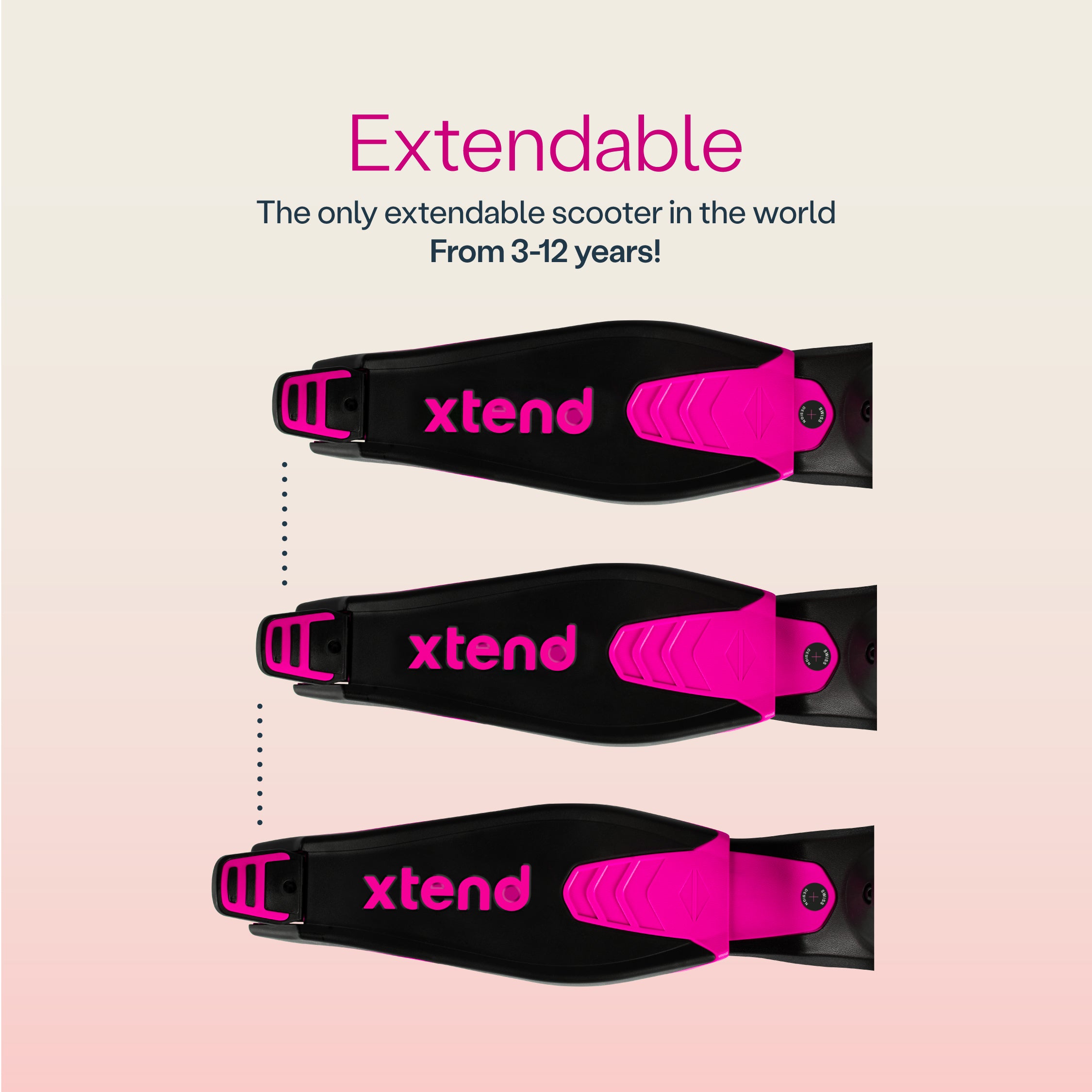 smarTrike Xtend 3 Stage Adjustable Kids' Scooter – Pink