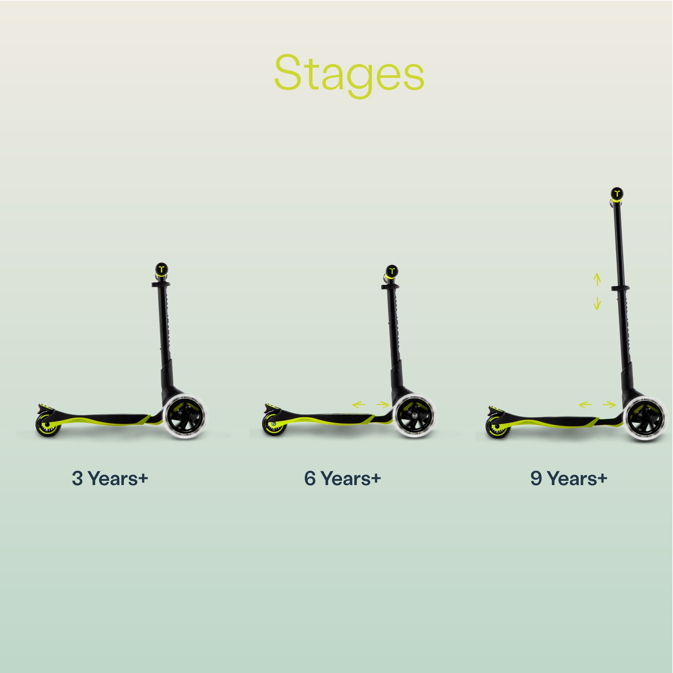 smarTrike Xtend 3 Stage Adjustable Kids' Scooter – Green