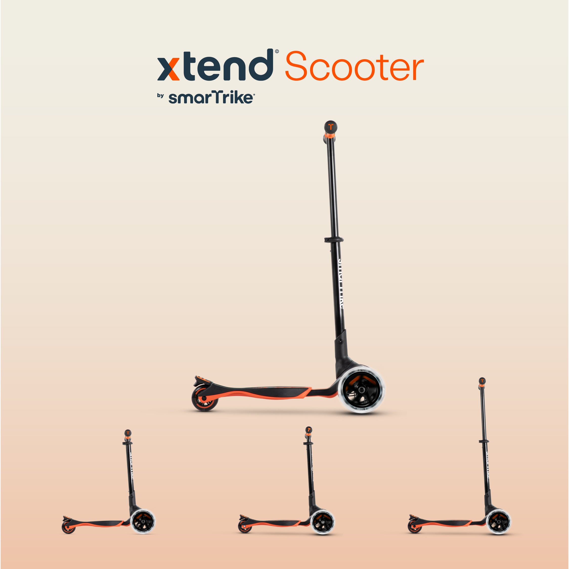 smarTrike Xtend 3 Stage Adjustable Kids' Scooter – Orange