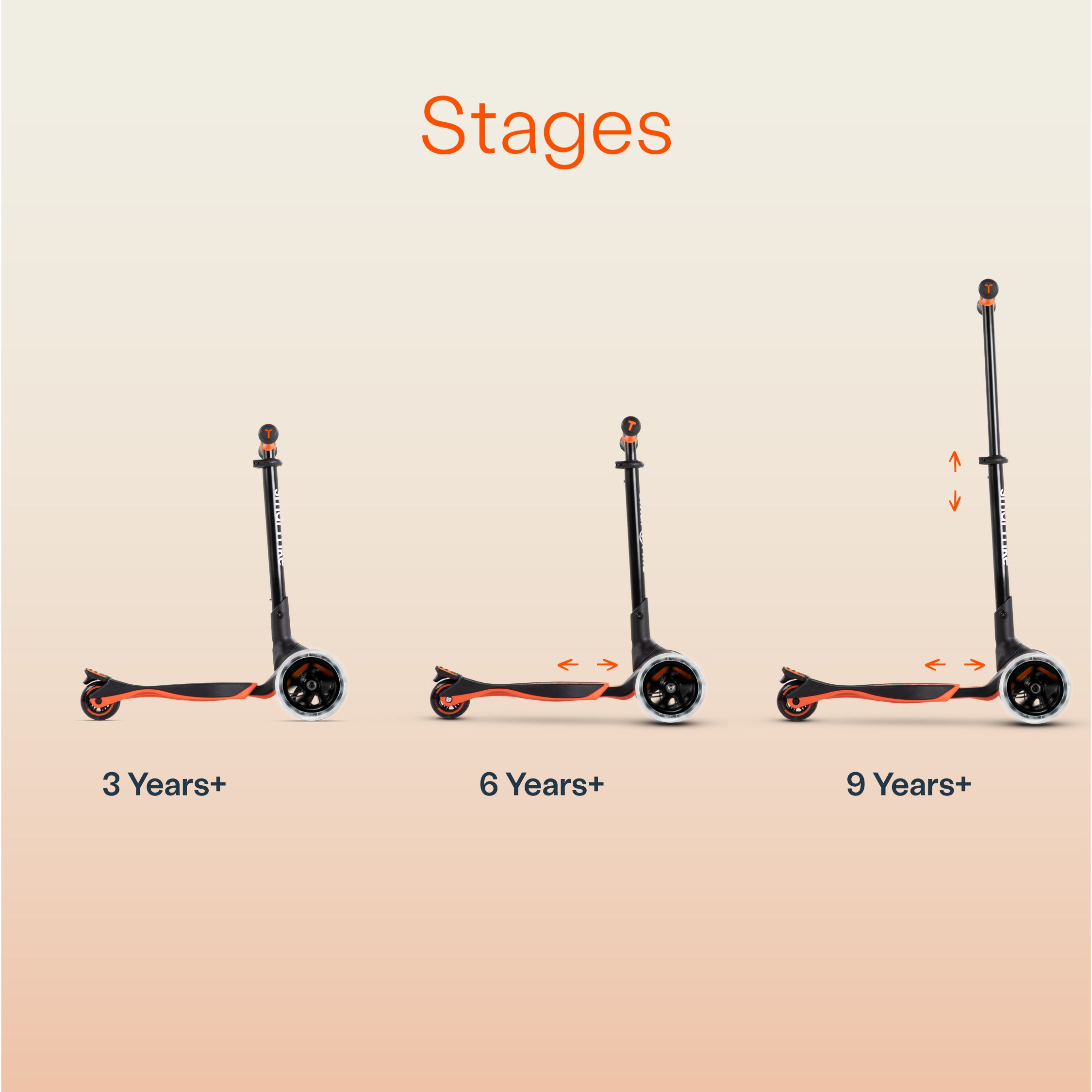 smarTrike Xtend 3 Stage Adjustable Kids' Scooter – Orange