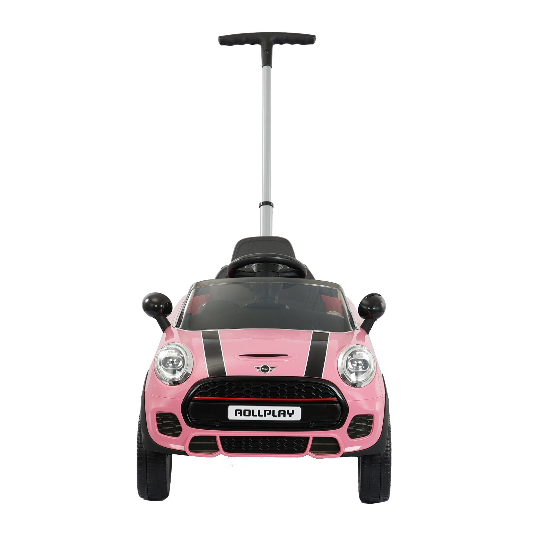 Mini Cooper Play Push Car with Parental Handle – Pink