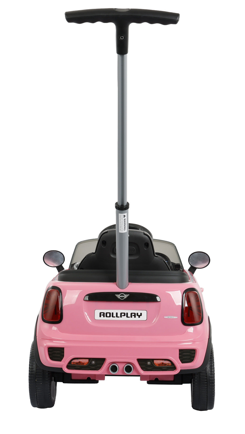 Mini Cooper Play Push Car with Parental Handle – Pink