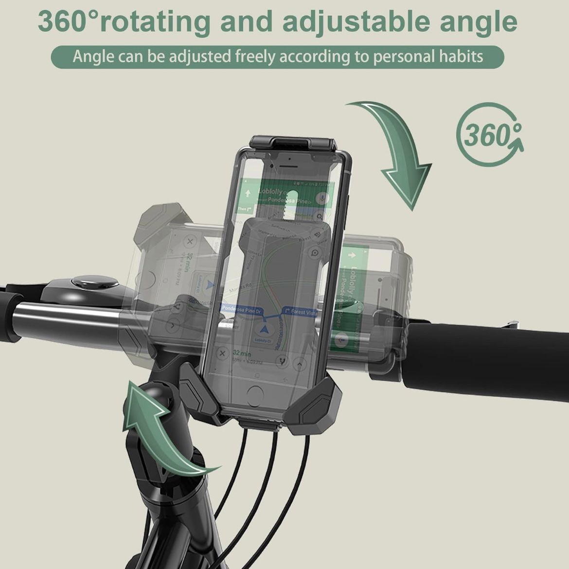 Lockable Bicycle Phone Holder