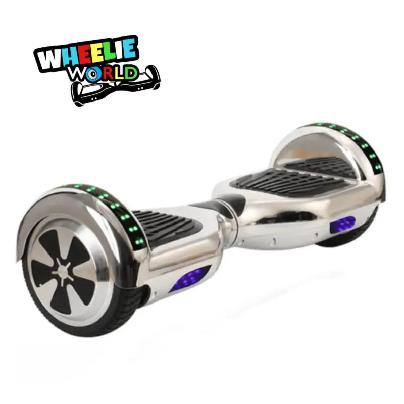 Silver Bling Hoverboard Kart Bundle