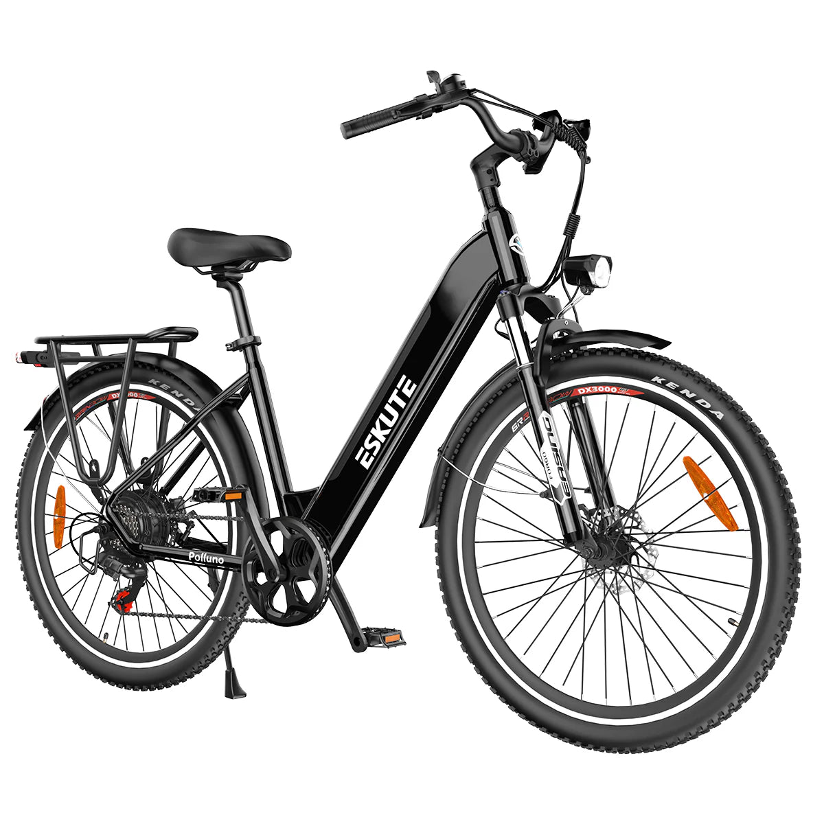 Eskute Polluno PLUS Electric City Bike in Black