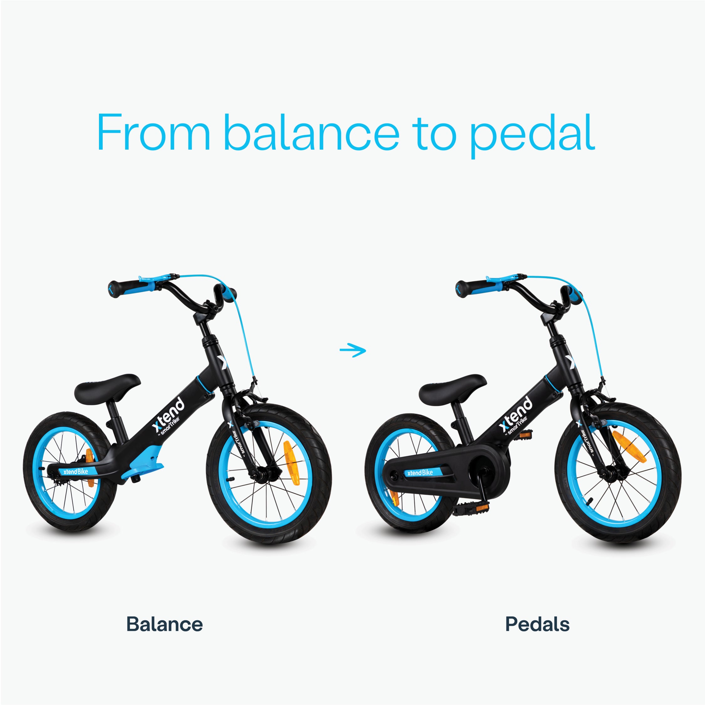 smarTrike Xtend 3 Stage Convertible Kids' Bicycle – Blue/Black