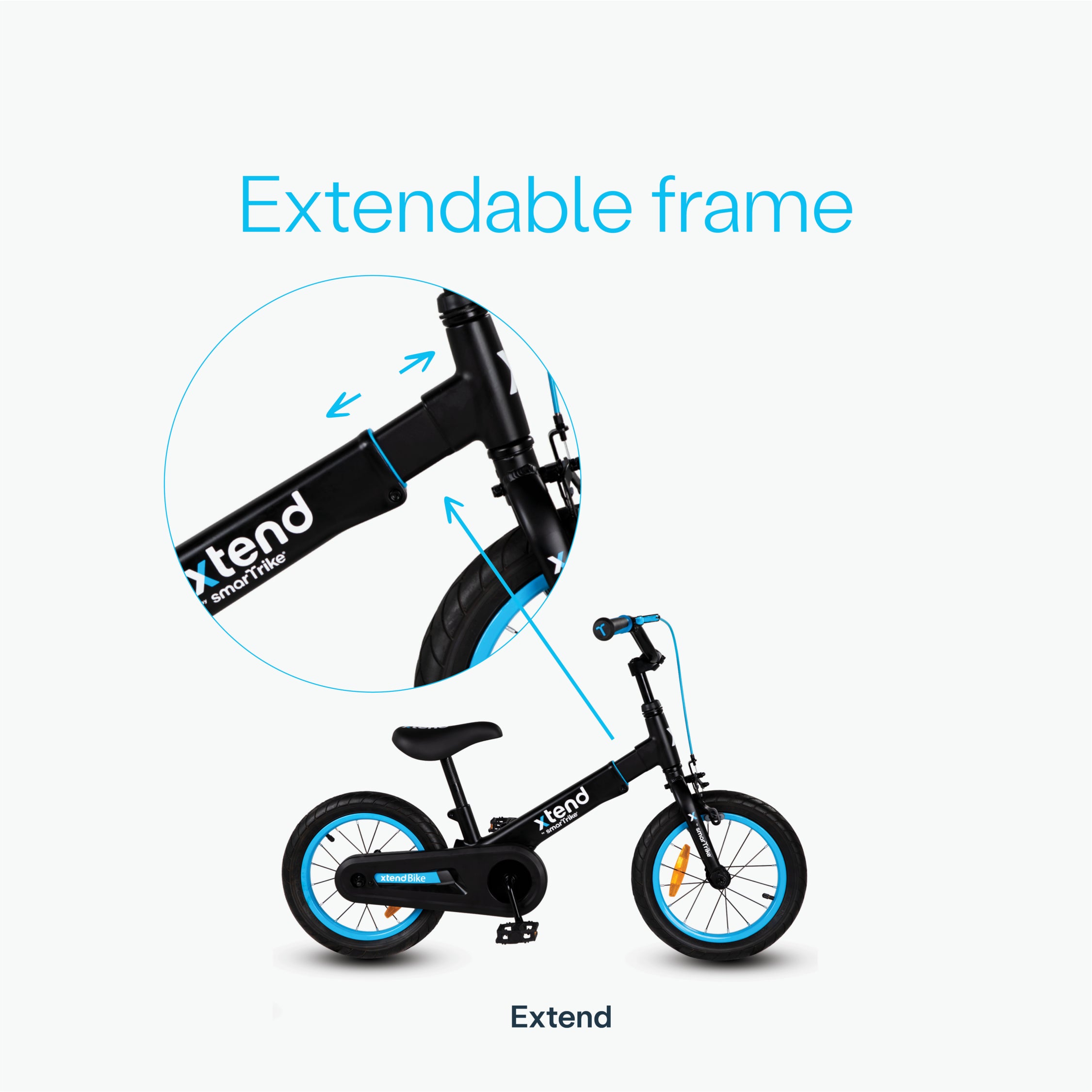 smarTrike Xtend 3 Stage Convertible Kids' Bicycle – Blue/Black